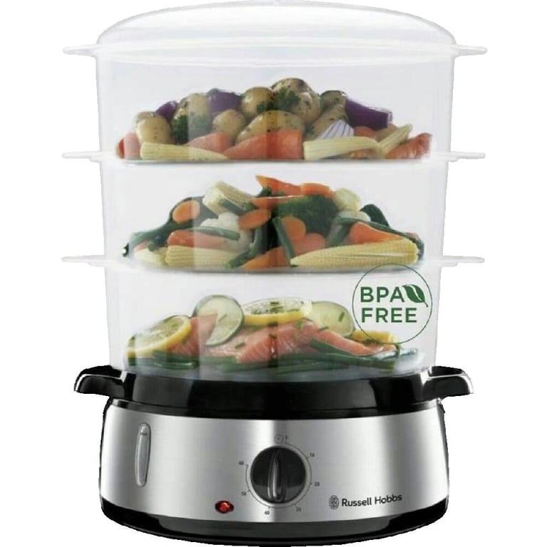 Cuiseur Vapeur Russell Hobbs 19270-56 – 800 W, Capacité 9 L, 3 Niveaux - vue 4