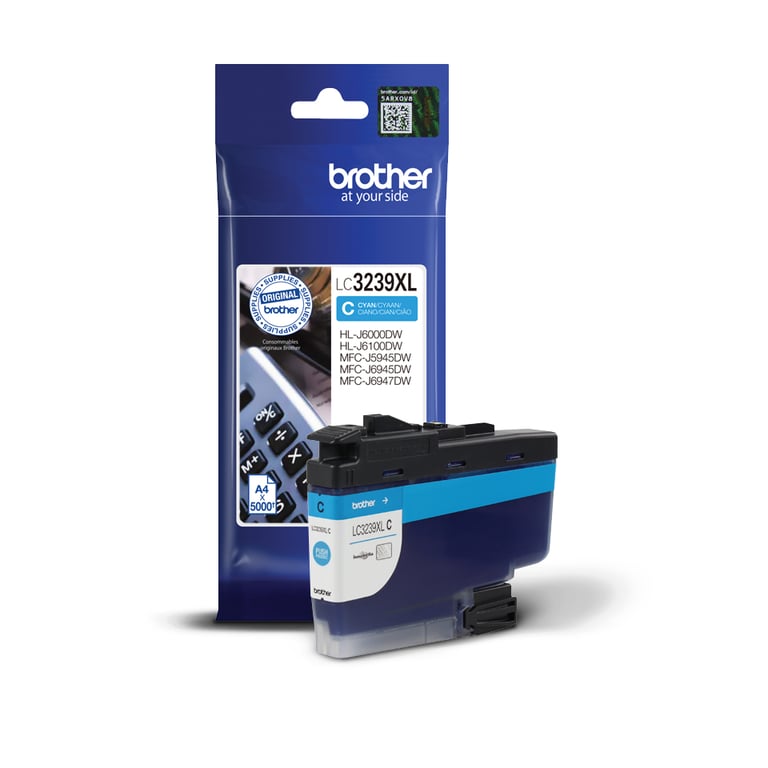 Cartouche Tinta Original Brother LC3239XLC Cyan - vue 5
