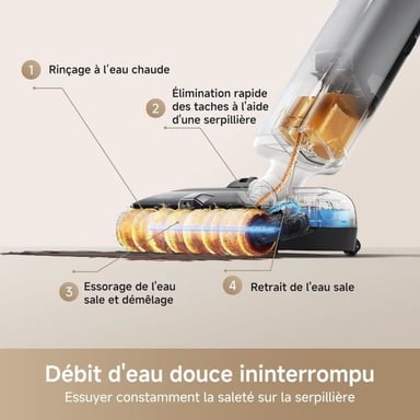 X4 Pro - Aspirador - Limpieza con agua caliente - Antiincrustante - Autolimpiable a 100 C - Aspiración 20 kPa