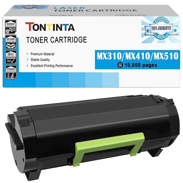 60F2H00 Cartouche de Toner Compatible Haute Capacité 10000 Pages pour 'imprimante Lexmark MX310 MX310dn MX410 MX410de MX510de MX511dte MX511dhe MX511de MX610dw MX611de MX611dhe MX611dte MX611dfe