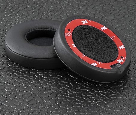 Cuscinetti auricolari per Beats Solo 2/3 in pelle PU 1 paio Nero