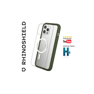RhinoShield Mod NX Custodia modulare compatibile con MagSafe per [iPhone 14 Pro] Forza magnetica superiore, personalizzabile. Assorbe l'impatto di cadute da 3,5 metri - Verde Khaki