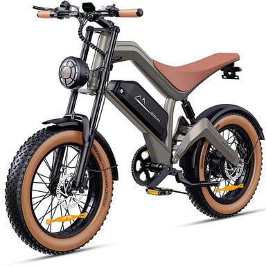 DYU M20 Bicicleta eléctrica todo terreno – Motor 250 W, batería 48 V 18,2 Ah, autonomía 160 km, frenos de disco dobles, horquilla con suspensión, bicicleta eléctrica urbana polivalente.