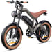 DYU M20 Bicicleta eléctrica todo terreno – Motor 250 W, batería 48 V 18,2 Ah, autonomía 160 km, frenos de disco dobles, horquilla con suspensión, bicicleta eléctrica urbana polivalente.
