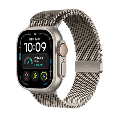 Apple Watch Ultra 4 (GPS + Cellular) Caja de 49 mm de Titanio Natural con correa Milanese Natural - S