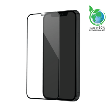 Protection d'écran en verre trempé (60% verre trempé recyclé) pour Apple iPhone 12/12 Pro, Noir