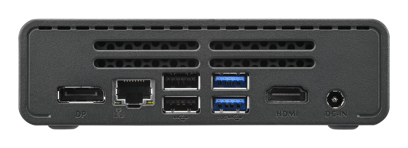 Shuttle Nano PC NE1010BA, Windows 11 Pro,Intel N 100, 8GB DDR4, 128GB M.2, 1x HDMI, 1x DP, 6x USB, 1x LAN, FANLESS, 24/7, VESA - Neuf
