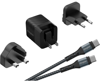 Chargeur Power Delivery - 20W - EU/UK/US - Câble USB-C inclus