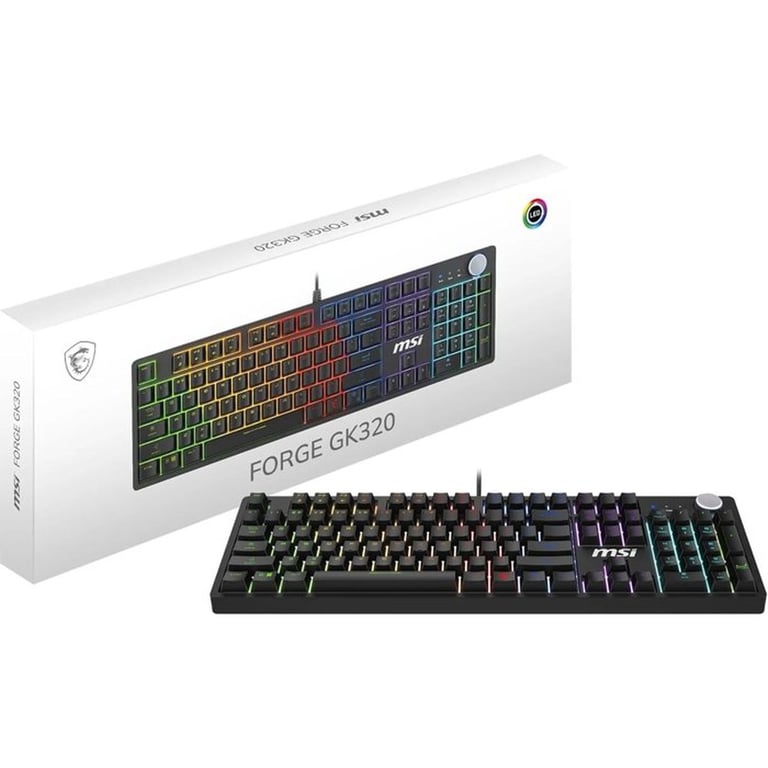 Clavier gaming mécanique MSI FORGE GK320 FR Switches linéaires 978 g 44.1x13.4x3.7 cm - vue 2
