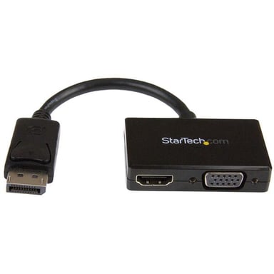 Adattatore audio/video da viaggio StarTech.com - Convertitore da DisplayPort a HDMI o VGA 2-in-1 - Nero