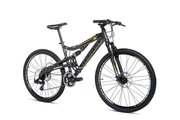 Bicicleta Montaña EQX 26'' 5.0 Aluminio, SHIMANO 24v, Doble Freno Disco, Doble Susp.