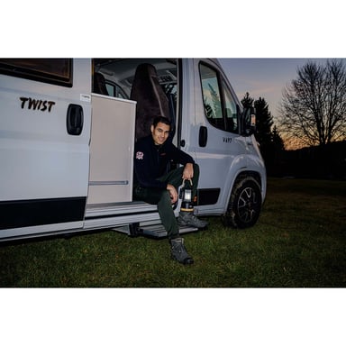 Brennenstuhl Lámpara recargable de camping LED 6W 350lm IPX4 con cuerda de cáñamo Negro