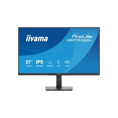Écran PC Iiyama ProLite XB2793QSU-B1 27'' Quad HD IPS 75 Hz 1 ms hub USB 2.0 Noir