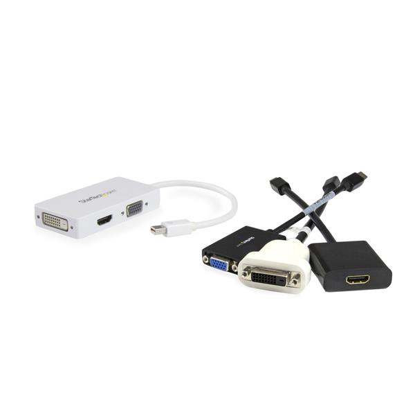 StarTech.com Adaptateur de voyage Mini DisplayPort vers VGA / DVI / HDMI Convertisseur vidéo 3 en 1 Neuf - vue 2