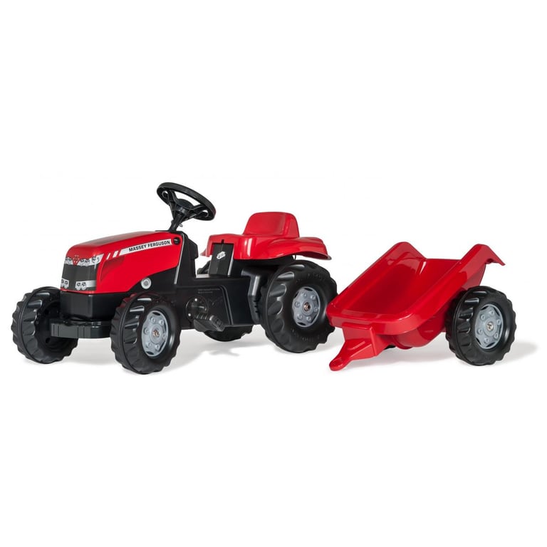 Tracteur à Pédales Rolly Toys avec Remorque RollyKid MF pour Enfants de 2 à Neuf