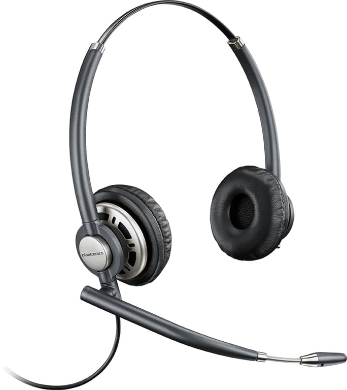 Poly Plantronics HW720D Casque micro sur-oreille filaire stéréo USB avec perche - Réduction de bruit