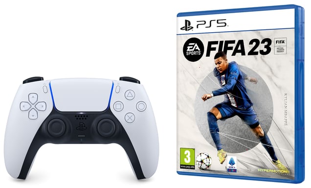 Sony DualSense + FIFA 23 Negro, Blanco Bluetooth Gamepad Analógico/Digital PlayStation 5
