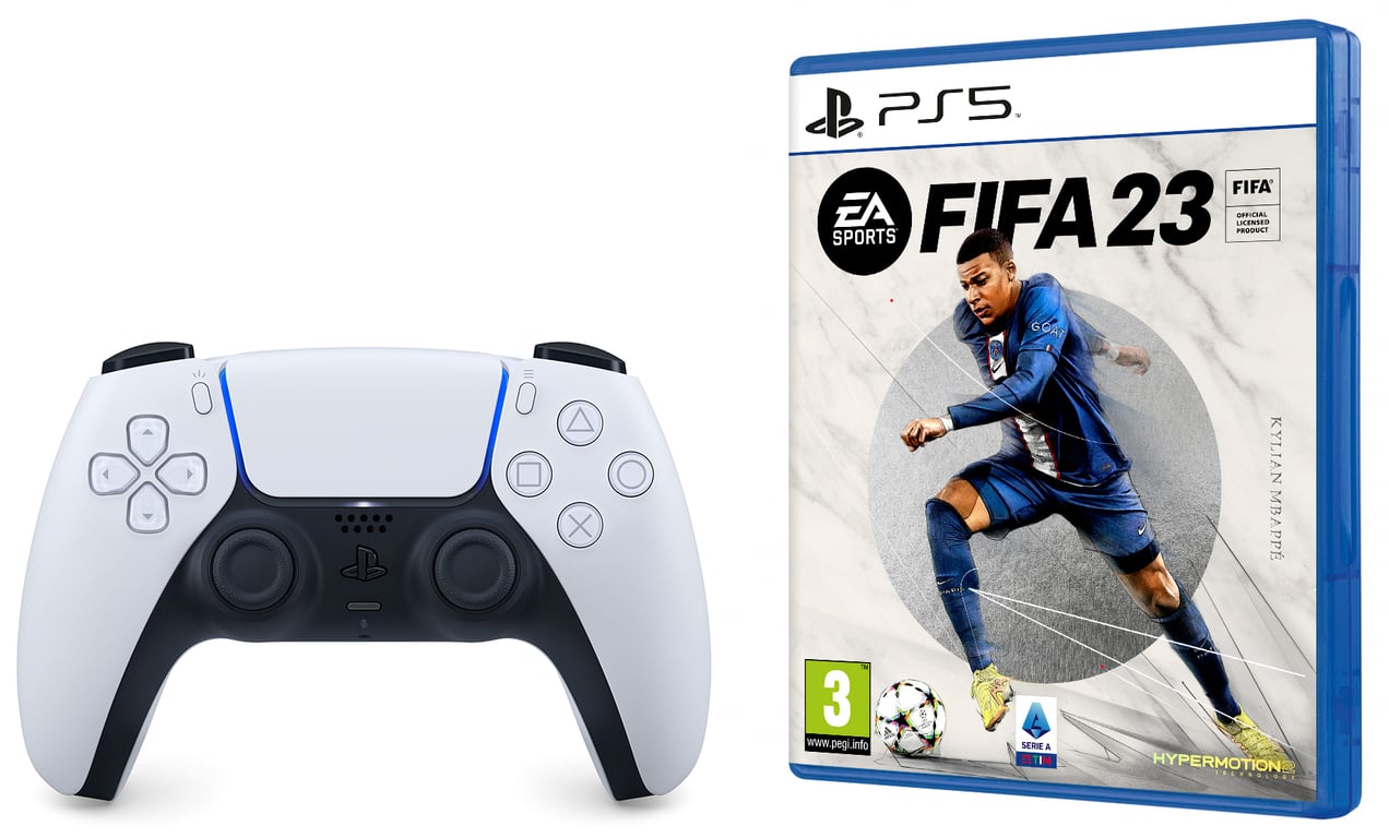 Sony DualSense + FIFA 23 Noir, Blanc Bluetooth Manette de jeu  Analogique/Numérique PlayStation 5 - Sony