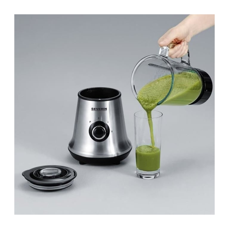 Blender 2 en 1 SEVERIN SM3737 mixeur et blender à smoothie 2 en 1 Bol en verre 1 1 bouteille 600 ml inclus - vue 4