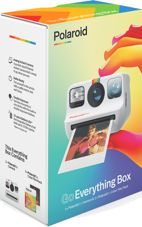 Everything box Appareil photo GO + 1 pack de films colors Blanc Polaroid