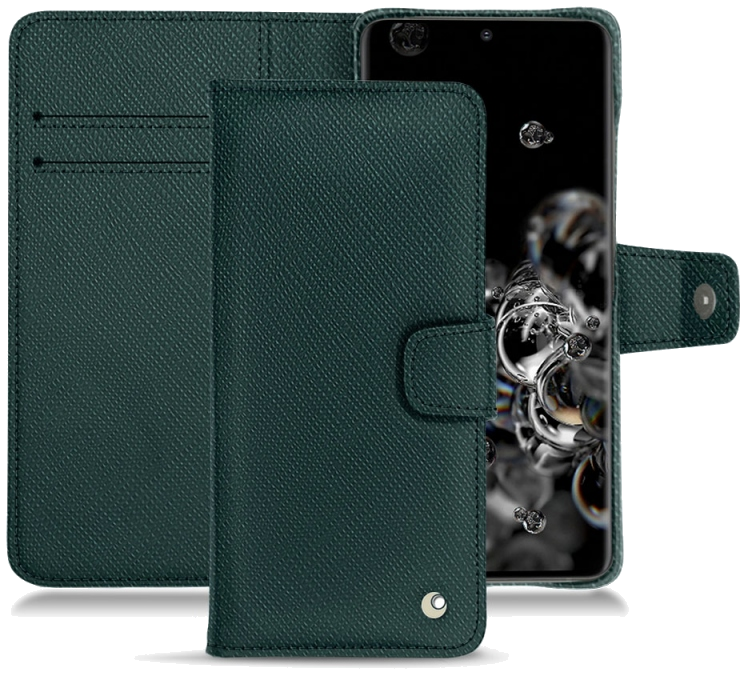 Housse cuir Samsung Galaxy S20+ 5G - Rabat horizontal portefeuilleVert