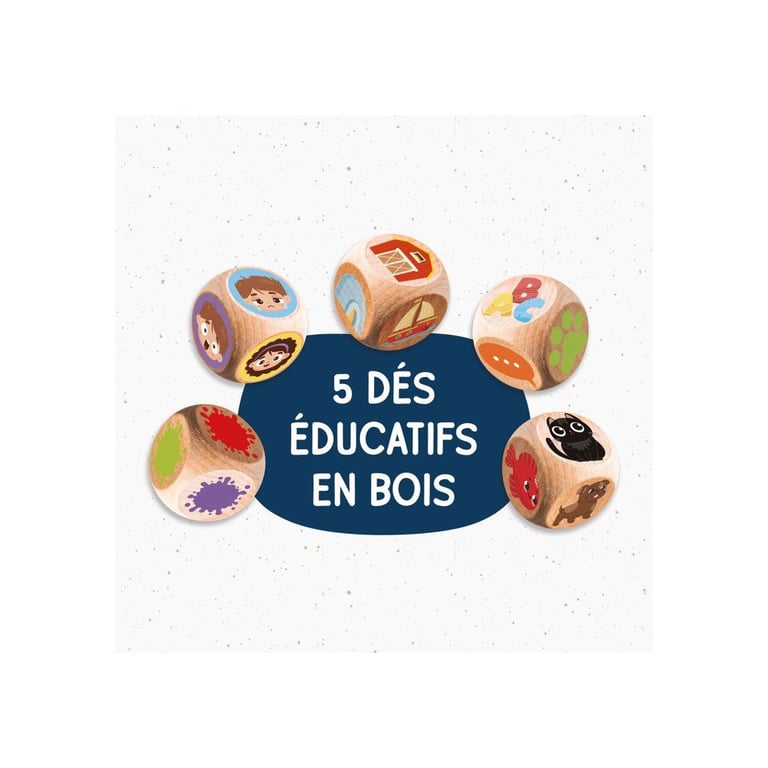 Jeu Éducatif Lisciani Giochi Jouer Apprendre – Dé-fis de Mots avec 5 Dés en Bois - vue 3