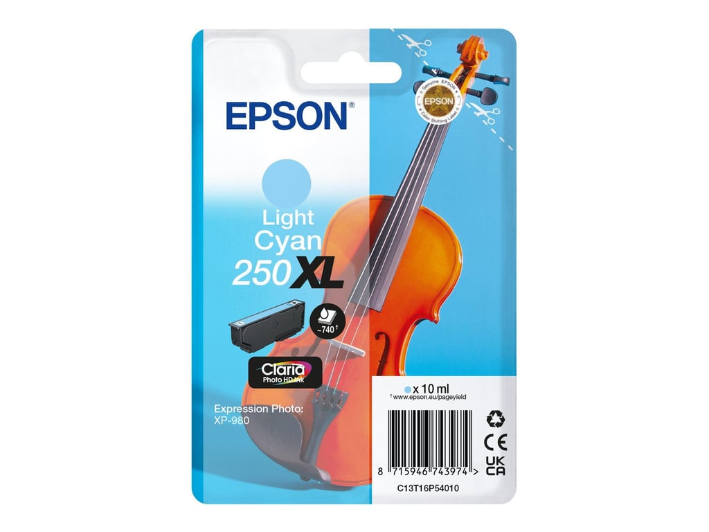 Epson 250XL 10 ml cyan original blister cartouche d'encre pour PN: C11CL95402 - vue 3
