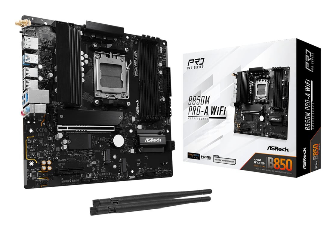 ASROCK Carte Mère B850M Pro A WiFi AMD AM5 Micro ATX Neuf