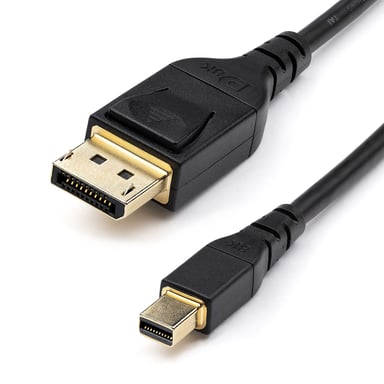 StarTech.com Cable Adaptador de 1m Mini DisplayPort a DisplayPort 1.4 Certificado por VESA - HDR de 8K 60Hz HBR3 - Cable mDP a Super UHD a DP 1.4 - Ul