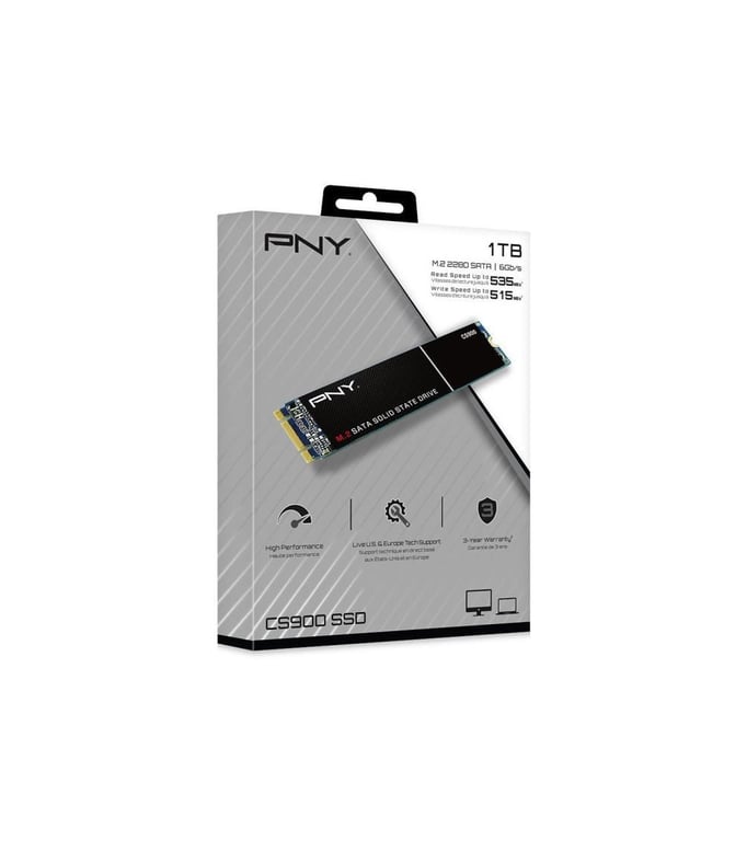 PNY - SSD Interne - CS900 - 1To - M.2 (M280CS900-1TB-RB)