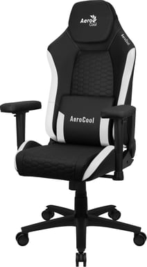 Aerocool CROWNBW Siège pour jeu vidéo Siège de jeu universel Siège rembourré Noir, Blanc