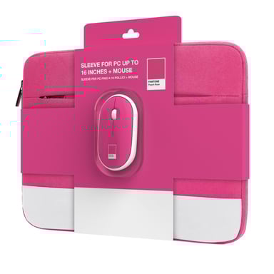 Pantone KIT FUNDA 15.6 + RATON WIRELESS ROSA