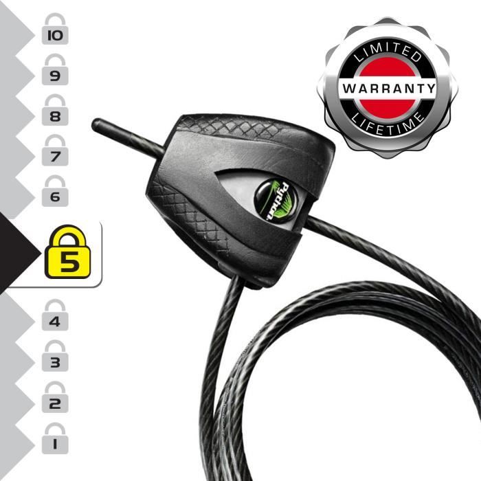 Master Lock 8417EURDPRO Câble antivol breveté ajustable de 30 cm à 1 8 - vue 4