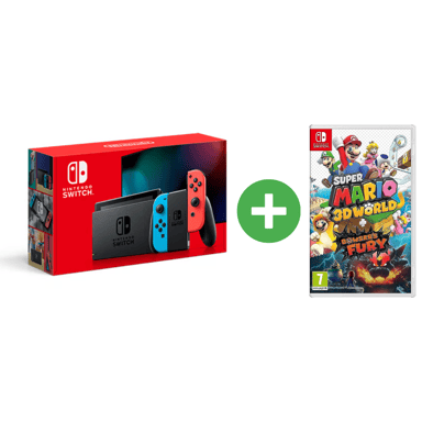 Switch & Super Mario 3D - console di giochi portatili 15,8 cm (6.2'') 32 GB Schermo touch Wifi, Rosso e Blu