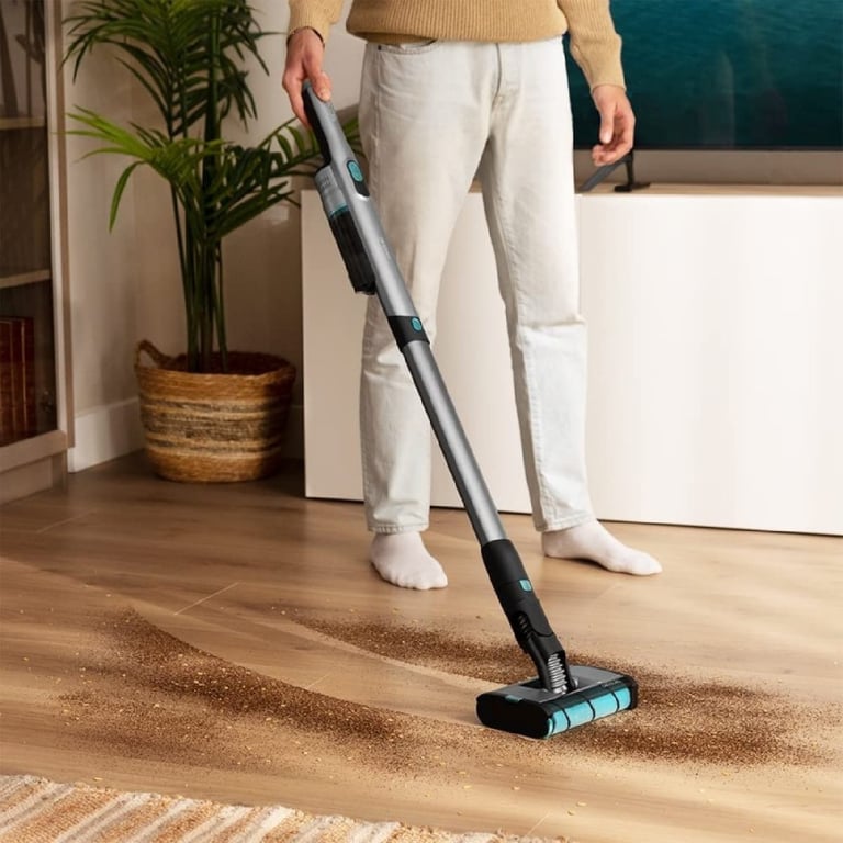 Cecotec Aspirateur Vertical sans Fil Ultraléger Scoba 2100 Twice. et 20 kPa Digital Brushless Autonomie 45 Min Tête Motorisée Omnidirectionnelle avec Double Brosse 2 Accessoires. - vue 3