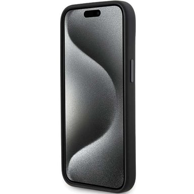 Custodia Karl Lagerfeld per iPhone 15 6.1'' nero Silicone Ikonik Metal Pin