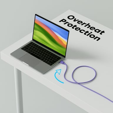 Xoopar Câble Multi USB 3 en 1 - Long Cable de Charge Rapide 1m20 - 60W de Puissance - Port USB USB-C Lightning - Compatible tous les Smartphones - Xoopar Mr Bio Long Fast Violet