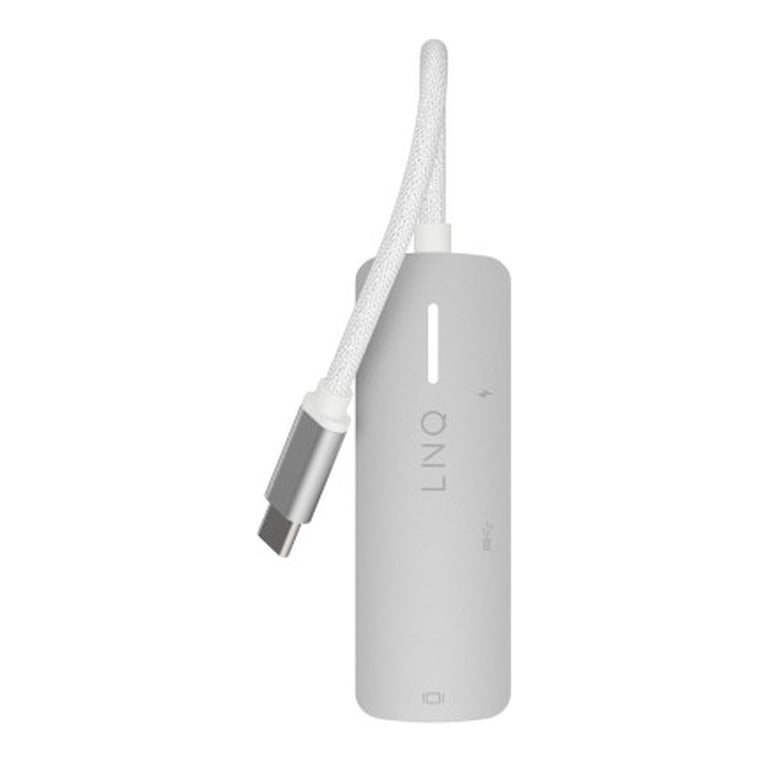 Hub 3-en-1 HDMI USB-C Power Delivery 140W 5Gbps Gris - Neuf