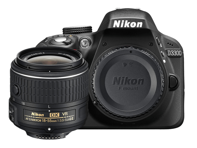 Nikon D3300 + AF-S DX NIKKOR 18-55mm Kit d'appareil-photo SLR 24,2 MP CMOS 6000 x 4000 pixels Noir - Très bon état