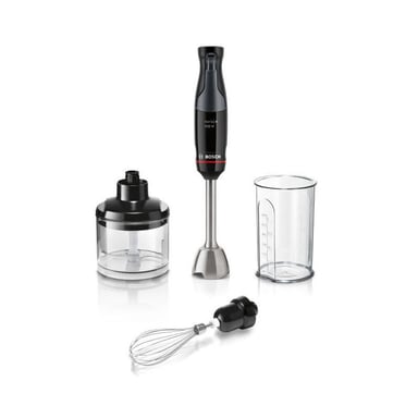 Mixeur plongeant - BOSCH - MSM4B621 - 1000 W - 4 lames aiguiseés - Bol mélangeur - Mini hachoir - Fouet - Engrenage céramique