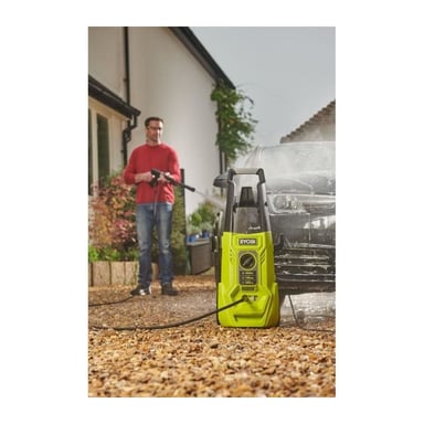 Limpiador de alta presión 1800 W 130 bares 420 L - manguera 5 m - depósito 0,9 L - lanza Vario - lanza turbo - cepillo multi-superficie