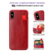 Coque pour Apple iPhone X / XS en ROUGE MERISIER Housse de protection Étui en silicone TPU et revêtement en similicuir, avec compartiment et emplacements pour cartes amovibles