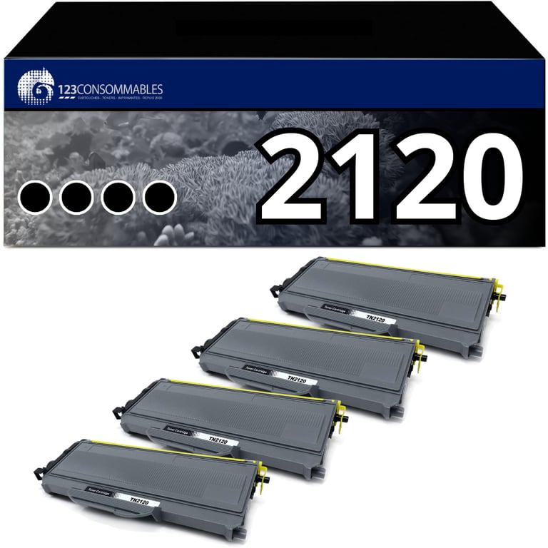 Pack de 4 toners compatible BROTHER TN2120 Neuf