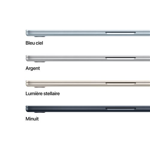 Macbook Air M4 (2025) 15', 256 Go 16 Go Apple GPU 10, Argent - AZERTY - Neuf