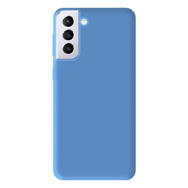 Coque silicone unie Mat Bleu compatible Samsung Galaxy S21 Plus