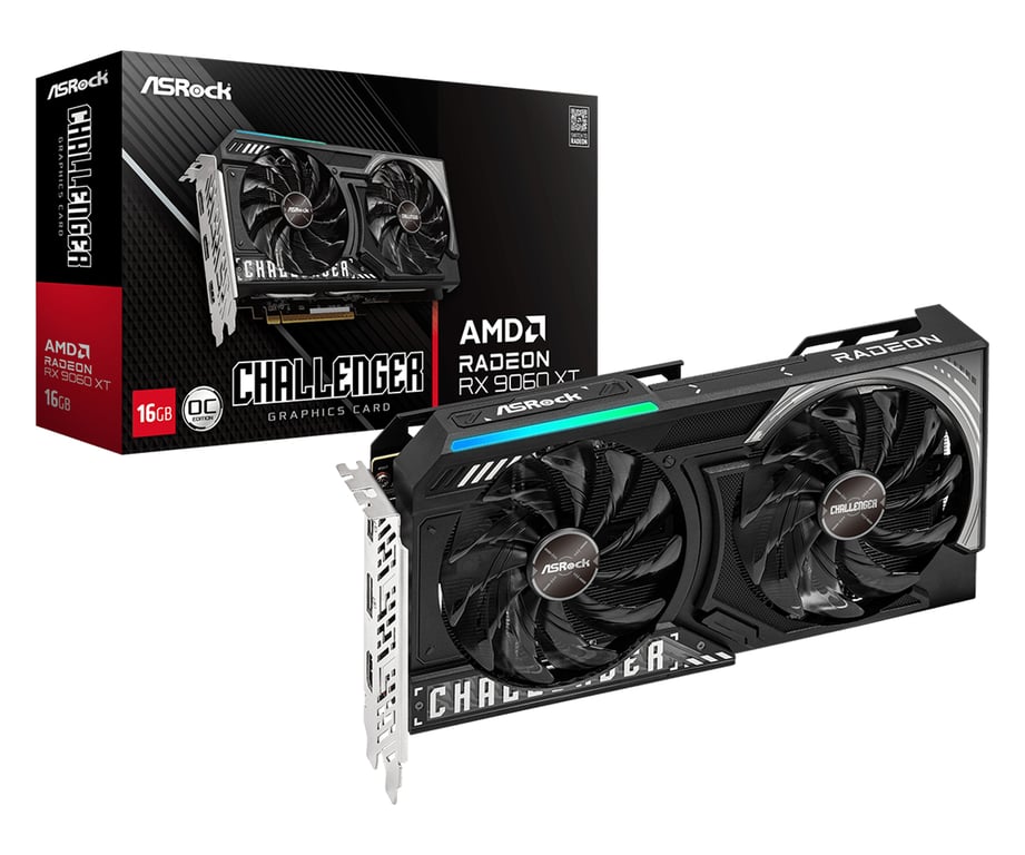 Carte Graphique ASRock AMD Radeon RX 9060 XT Challenger – 16 Go GDDR6