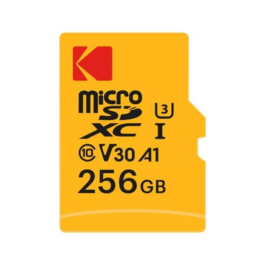 Scheda di memoria micro SD KODAK - 256 GB, classe 10, alte prestazioni, con adattatore