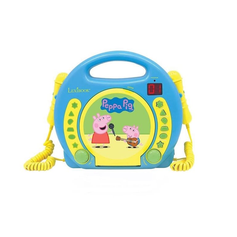 PEPPA PIG Lecteur CD karaoké enfant avec 2 microphones LEXIBOOK - Neuf