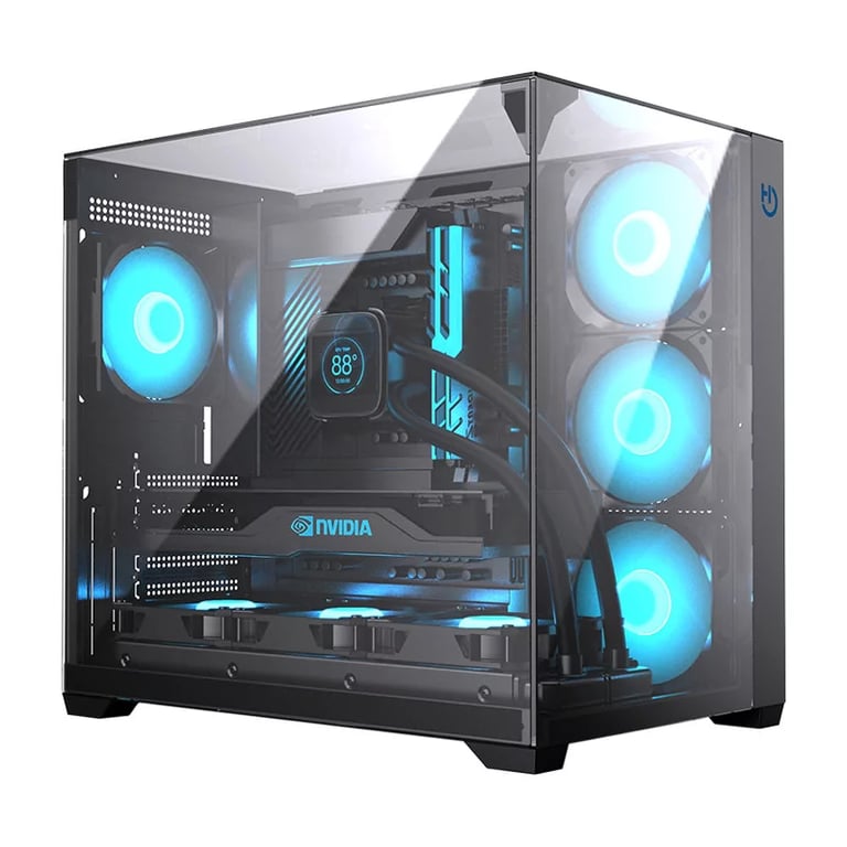 Caja Gaming Hiditec SKY Triple Cristal Templado ATX Semitorre Alta Refrigeración ARGB - vue 2
