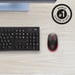 Ratón inalámbrico - Logitech - M190 - ergonómico - Rojo